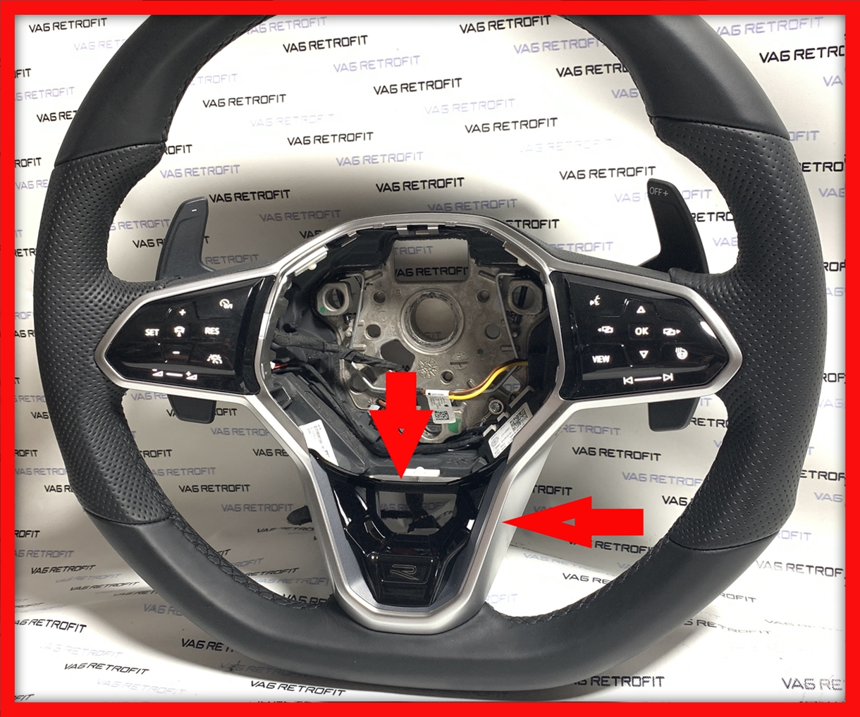 Poza 5 - Emblema Volan Logo R GTI GTD R Line VW Golf 8 VIII Passat B8