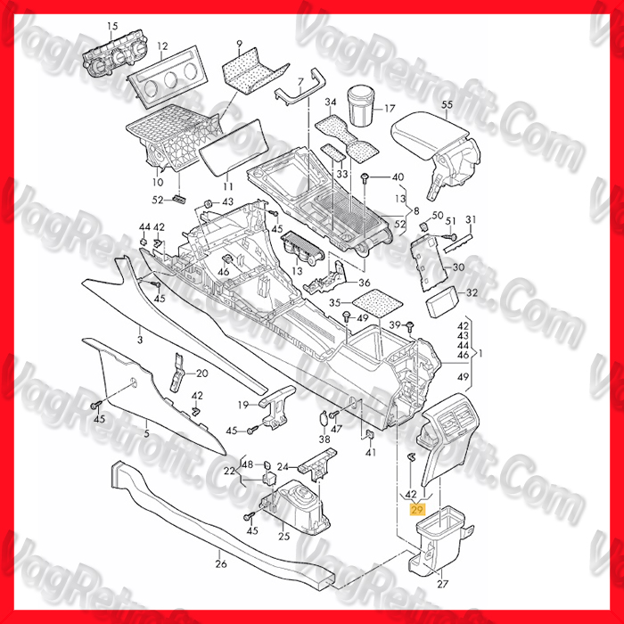 Poza 4 - Grila / Grile Aer Cotiera Centrala Spate VW Golf 7 VII