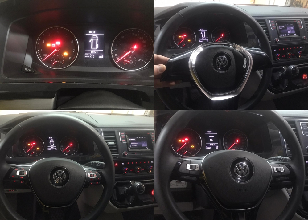 Instalare - VW Transporter T6 Caravelle 2019 Instalare Pilot Automat Tempomat Cruise Control Pe Volan