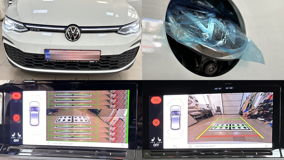 Instalare - Camera Spate VW Golf 8 VIII 2022 Camera Video Marsarier Originala in Emblema