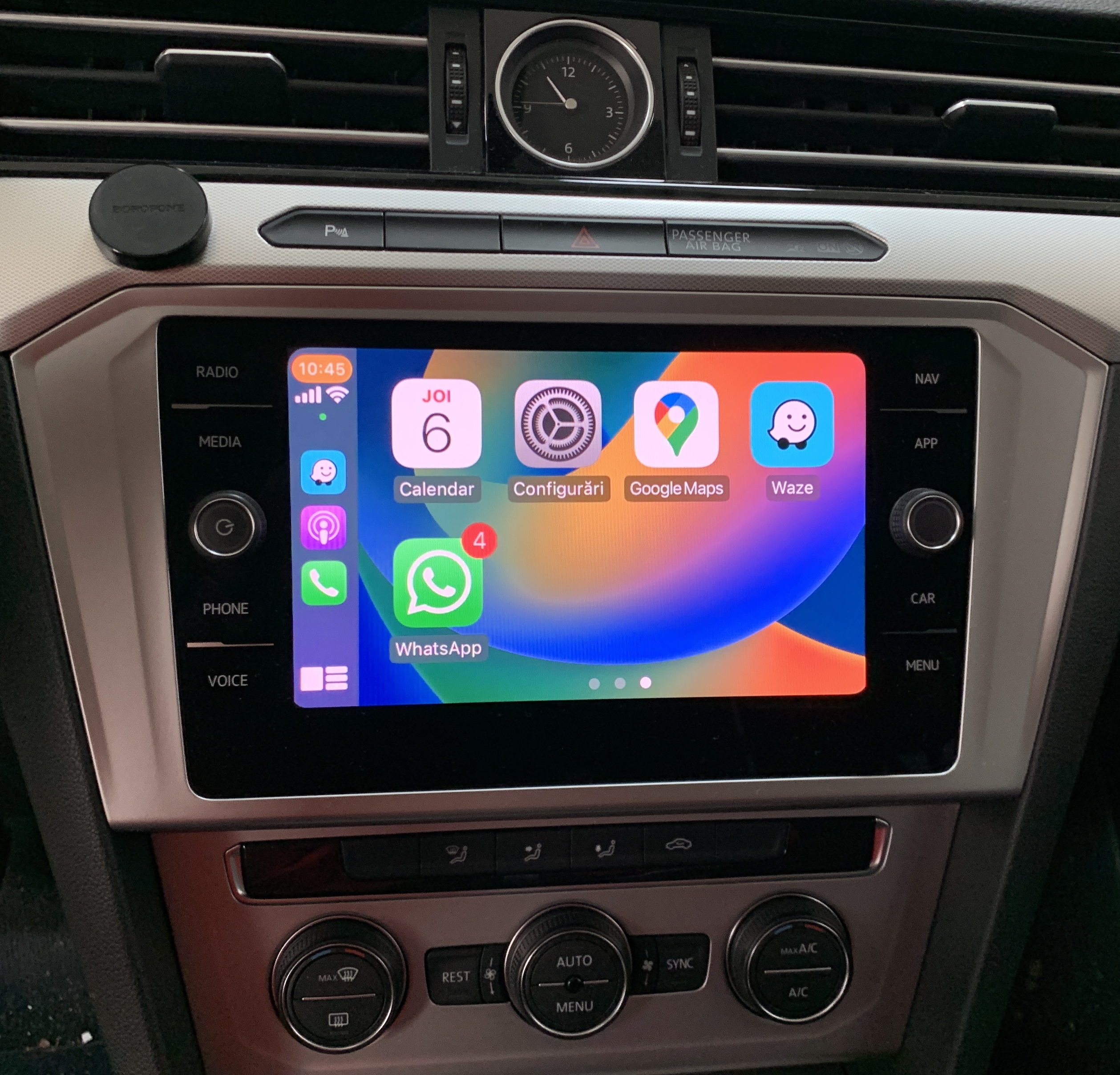 Montare 9 - Montare Camera Marsarier VW Passat B8 Highline APP Connect Apple Carplay Android Auto