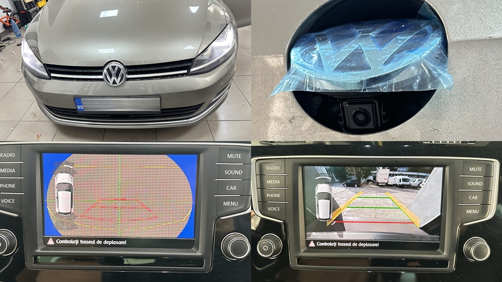 Poza - Instalare Montare Camera Spate Marsarier Highline Flip In Emblema Originala VW Golf 7 2016 Bucuresti Ilfov