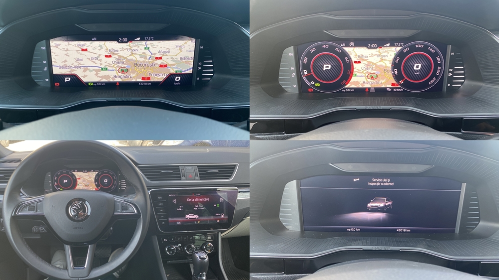 Montare 2 - Skoda Superb 3 III 2021 Instalare Ceasuri Digitale Virtual Cockpit AID Bord Digital