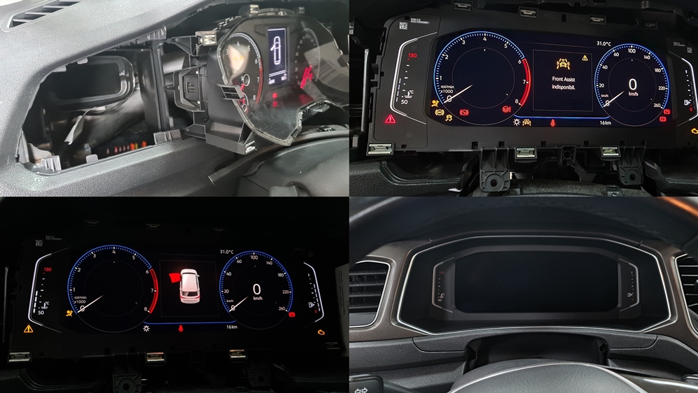 Montare 2 - Instalare Ceasuri Digitale VW T Roc 2020 Virtual Cockpit LED Plasma AID Bord Digital