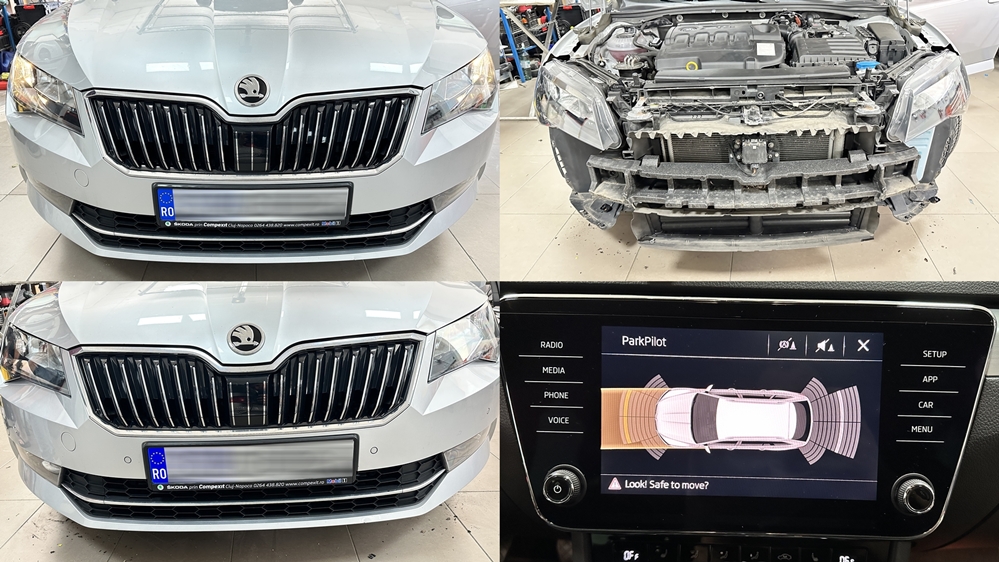 Instalare - Skoda Superb 3 III 2019 Instalare Codare Activare Senzori Parcare Fata Park Pilot