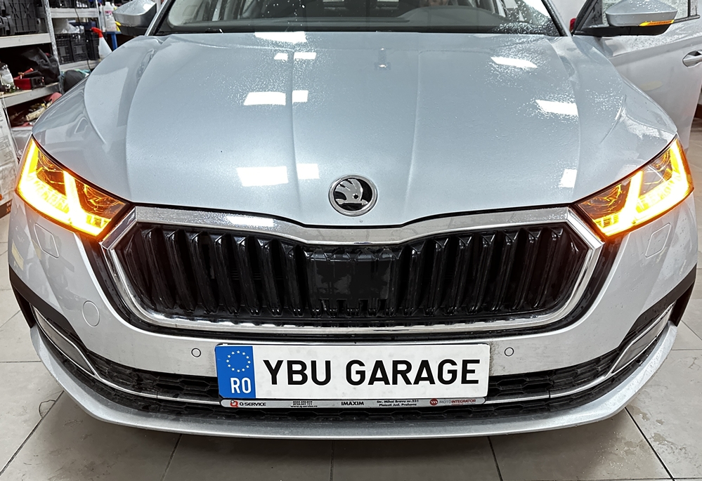 Montare 4 - Skoda Octavia 4 2022 Instalare Faruri Full LED Skoda Crystal Lighting ACC Adaptive Cruise Control