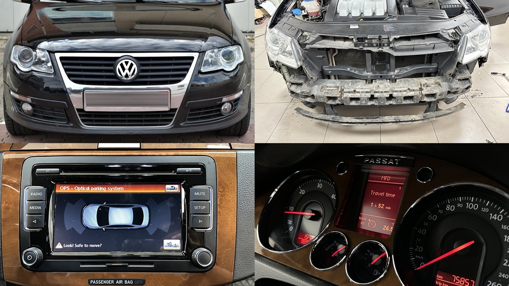 Instalare - VW Passat B6 2009 Instalare Senzori Parcare Fata Spate Pilot Automat Tempomat Comenzi Volan