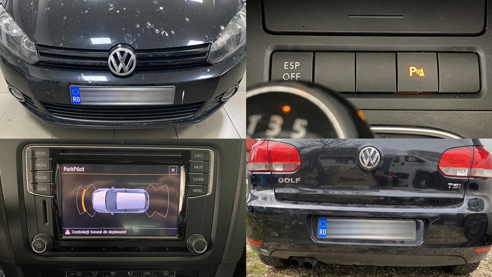 Instalare - VW Golf 6 VI 2009 Montaj Instalare Senzori Parcare Fata Spate Originali OEM