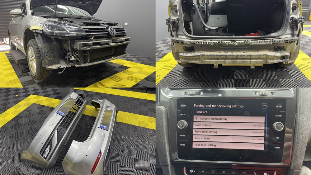 Montare 2 - Instalare Senzori Parcare VW Golf 7 Fata si Spate Originali Cu Afisare Pe Unitatea Multimedia
