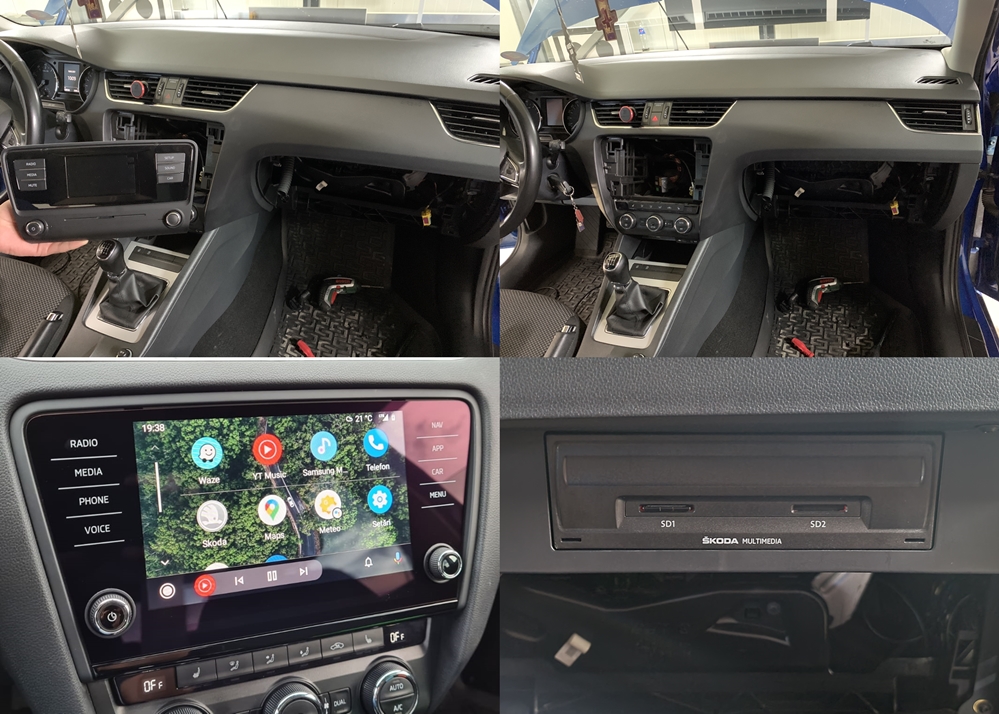 Activare 1 - Instalare Unitate Display Navigatie MIB2 Skoda Octavia 3 III Montare 1 - Instalare Unitate Display Navigatie MIB2 Skoda Octavia 3 III