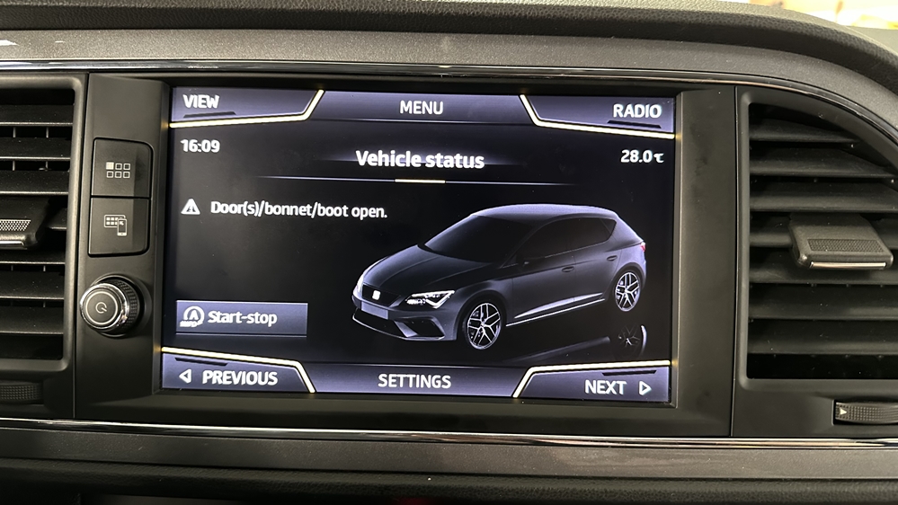 PACK AUTORADIO DOUBLE DIN SEAT LEON 2006/2012 GRIS BLEU - Speed Wheel