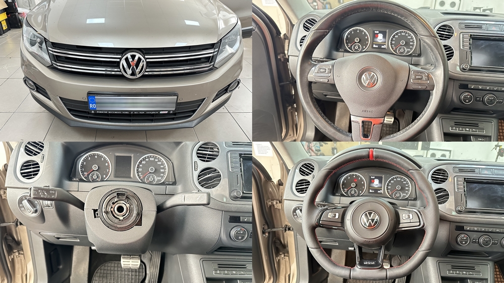 Instalare - Instalare Volan Piele Perforata Cusatura Rosie Sport VW Golf 7 TCR Pe VW Tiguan 5N 2015