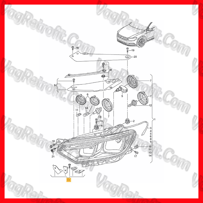 Poza 2 - Kit Reparatie Cleme Far Dreapta VW Passat B8 3G Poza 2 - Kit Reparatie Cleme Far Dreapta VW Passat B8 3G