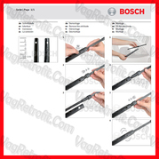 Poza 3 - Lamela Stergator Luneta VW Golf 6 VI Bosch AeroTwin Cod 3 397 008 634