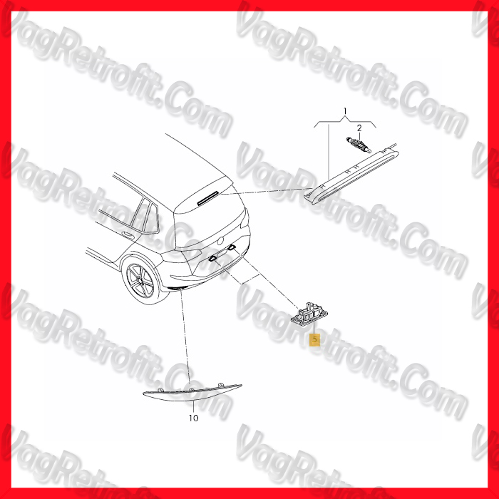 Poza 4 - Lampa Numar Inmatriculare LED VW GOLF 7 VII Variant Sportsvan SKODA SEAT AUDI