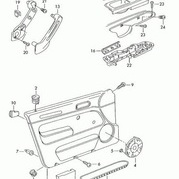 Poza 2 - Maner interior Negru Usa Sofer 2 Geamuri Electrice VW Golf 4 IV Bora Passat B5