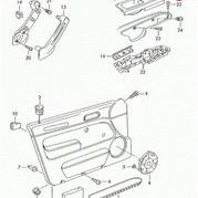 Poza 2 - Maner interior Negru Usa Sofer 4 Geamuri Electrice VW Golf 4 IV Bora Passat B5