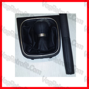 Poza 3 - Maneta Schimbator viteze piele / Imbracaminte frana de mana piele VW Golf 5 , 6 Jetta EOS