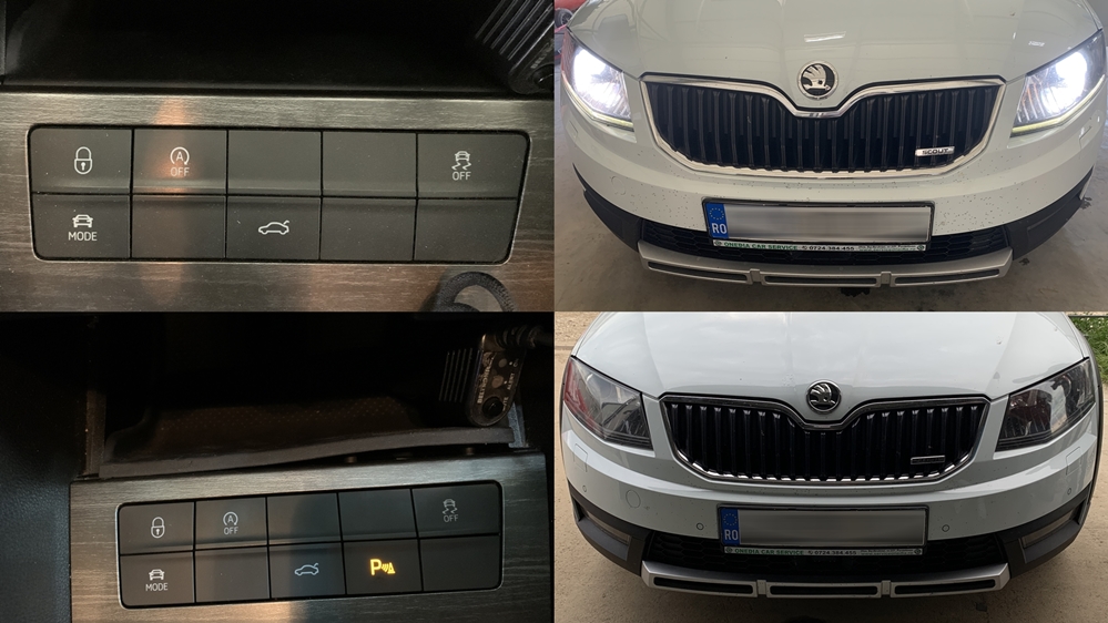 Montare 2 - Instalare Navigatie MIB 2.5 Display 9 Inch Senzori Parcare Fata Skoda Octavia 3 Scout 2017 Camera Spate Marsarier