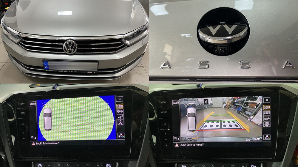 Instalare - VW Passat B8 2018 Montare Camera Marsarier Spate Video Highline Logo Nou Facelift