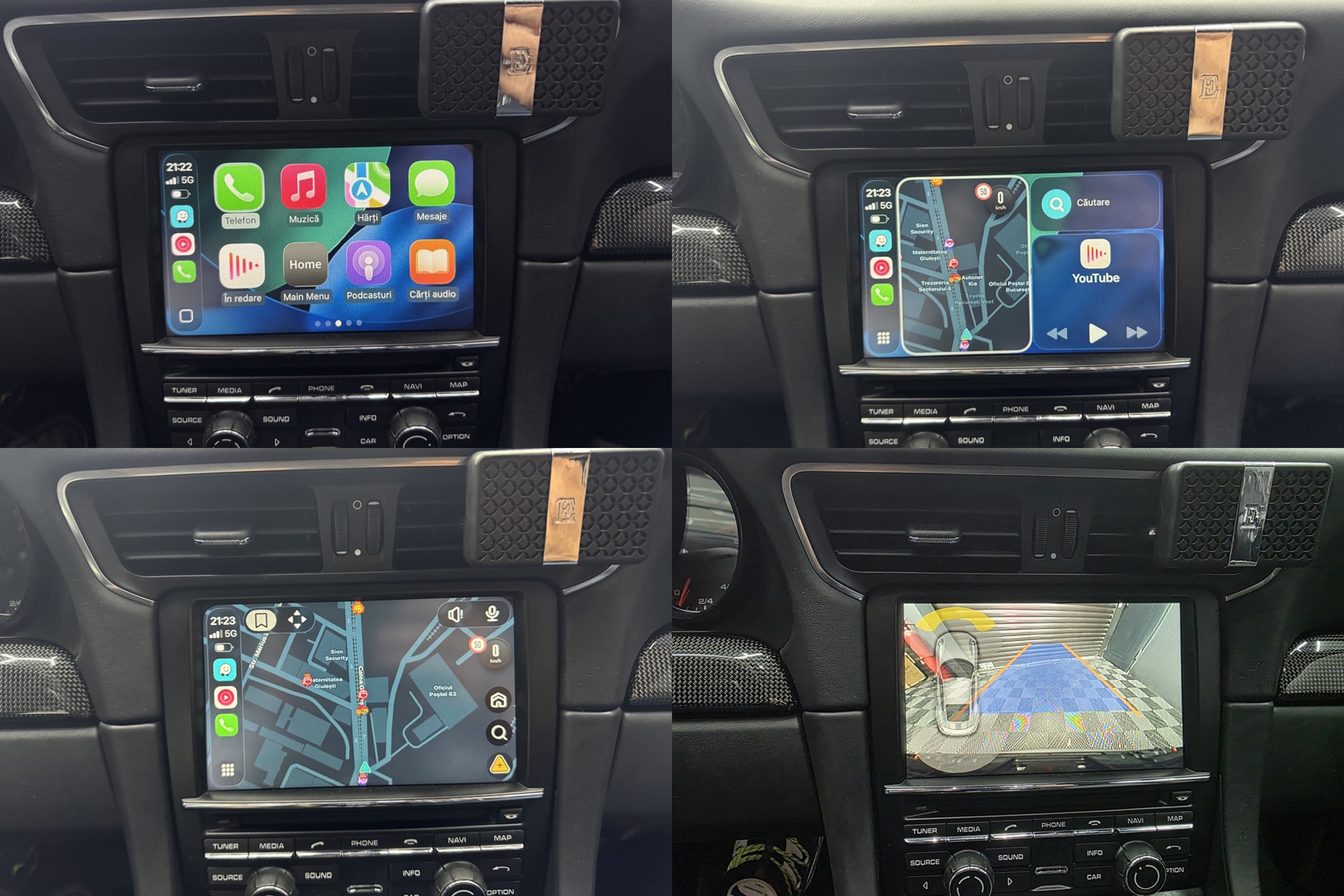 Montare 2 - Porsche 911 Turbo S / Carrera / GT3 Instalare Camera Spate Marsarier Originala Carplay Android Auto Wireless