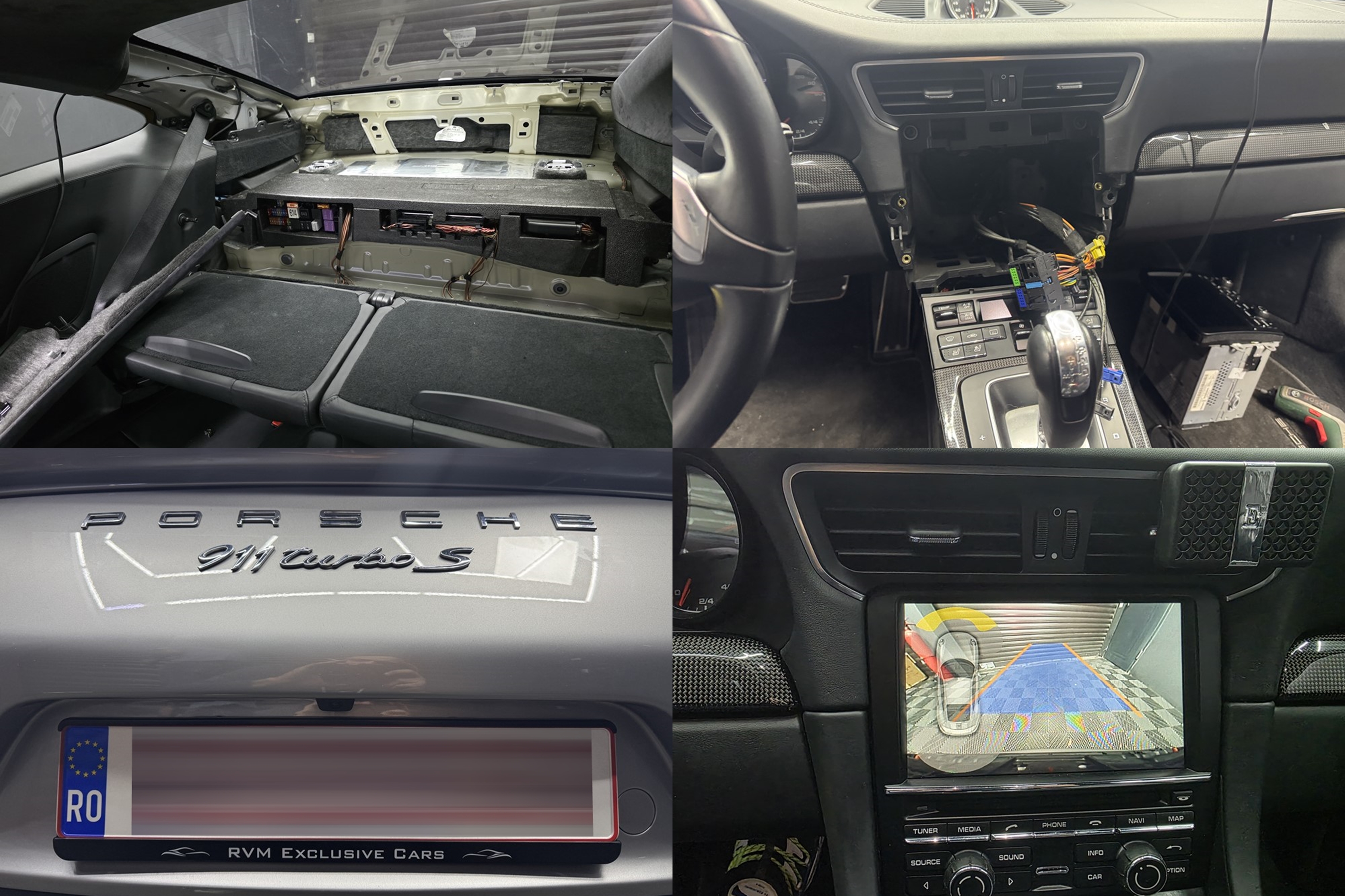 Montare 3 - Porsche 911 Turbo S / Carrera / GT3 Instalare Camera Spate Marsarier Originala Carplay Android Auto Wireless