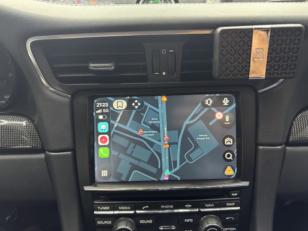 Montare 15 - Porsche 911 Turbo S / Carrera / GT3 Instalare Camera Spate Marsarier Originala Carplay Android Auto Wireless