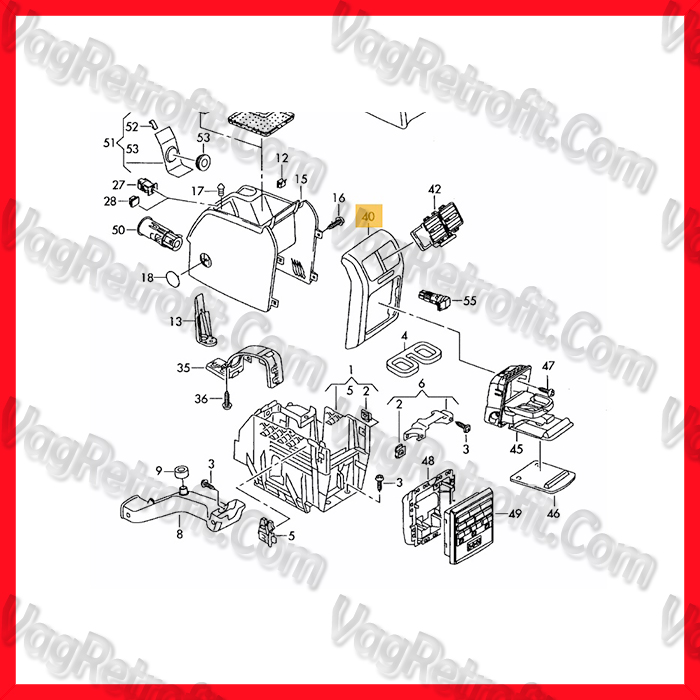 Poza 4 - Rama Cotiera Centrala Spate VW Golf 5 V 6 VI Jetta Scirocco