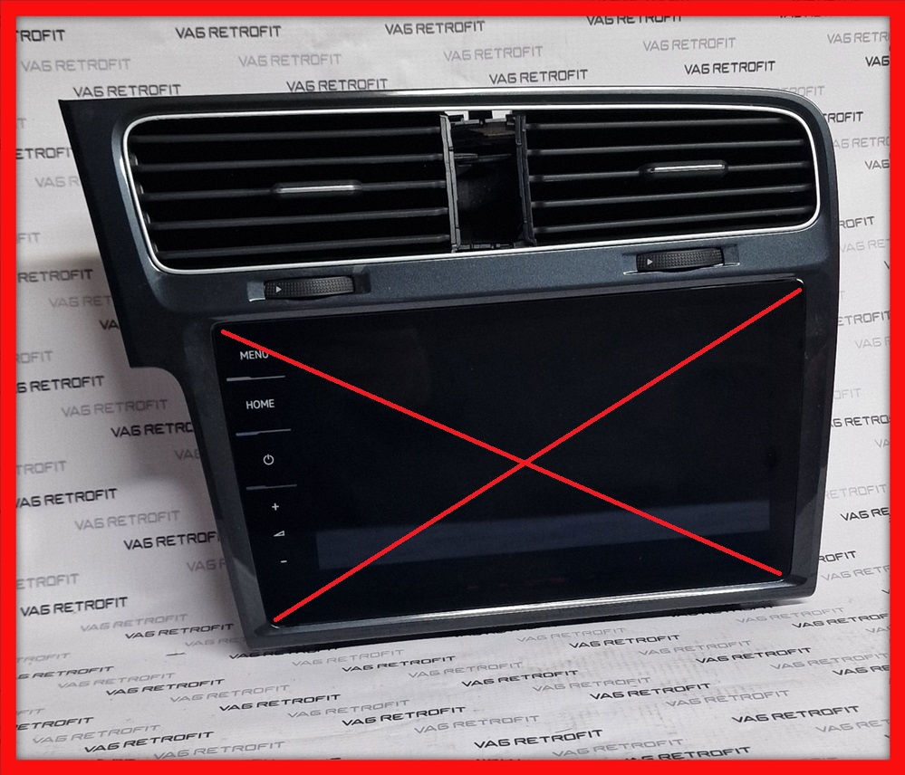 Poza 2 - Rama Plastic Display Navigatie VW Golf 7 VII 9.2 Polar Night