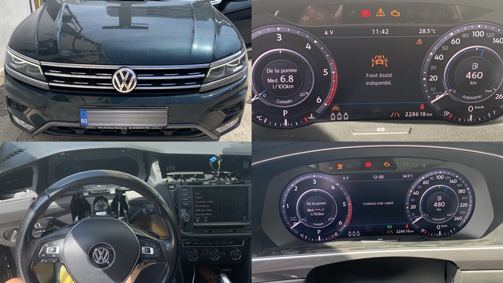 Montaj - Reparatie Eroare Ceasuri Digitale Tablou De Bord Atelier Front Assist Indisponibil VW Tiguan AD1 Instalare - Reparatie Eroare Ceasuri Digitale Tablou De Bord Atelier Front Assist Indisponibil VW Tiguan AD1