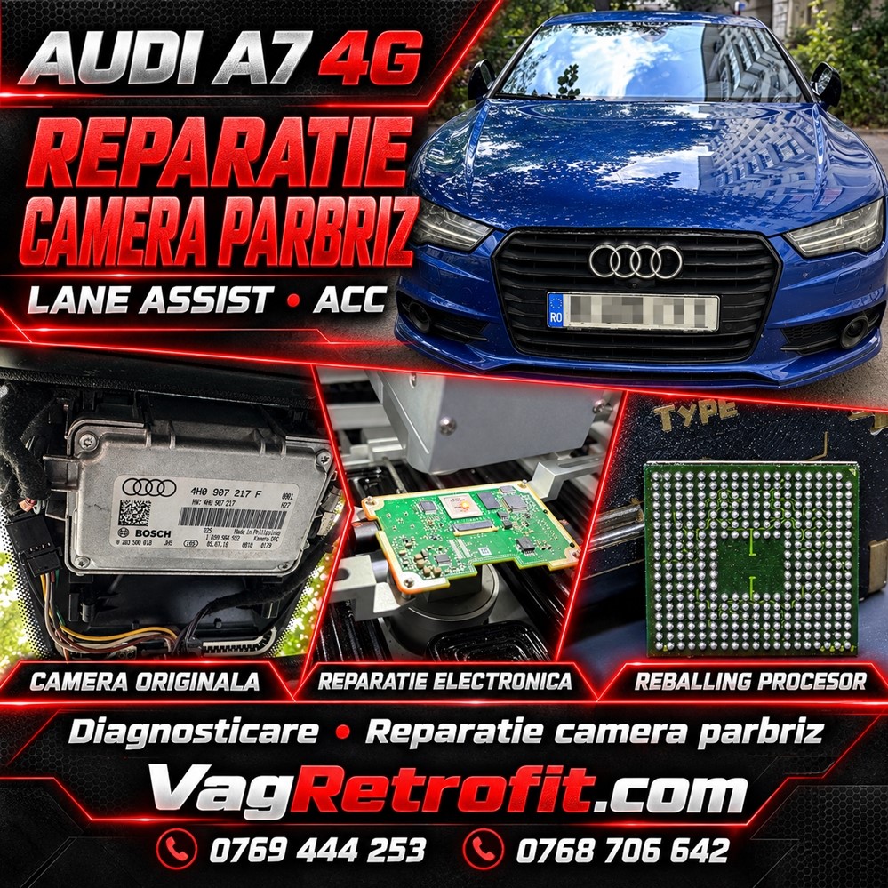 Instalare - Reparatie Camera Video Parbriz ACC Distronic DPC AUDI A6 A7 A8 4H0907217F / 4H0 907 217 F 
