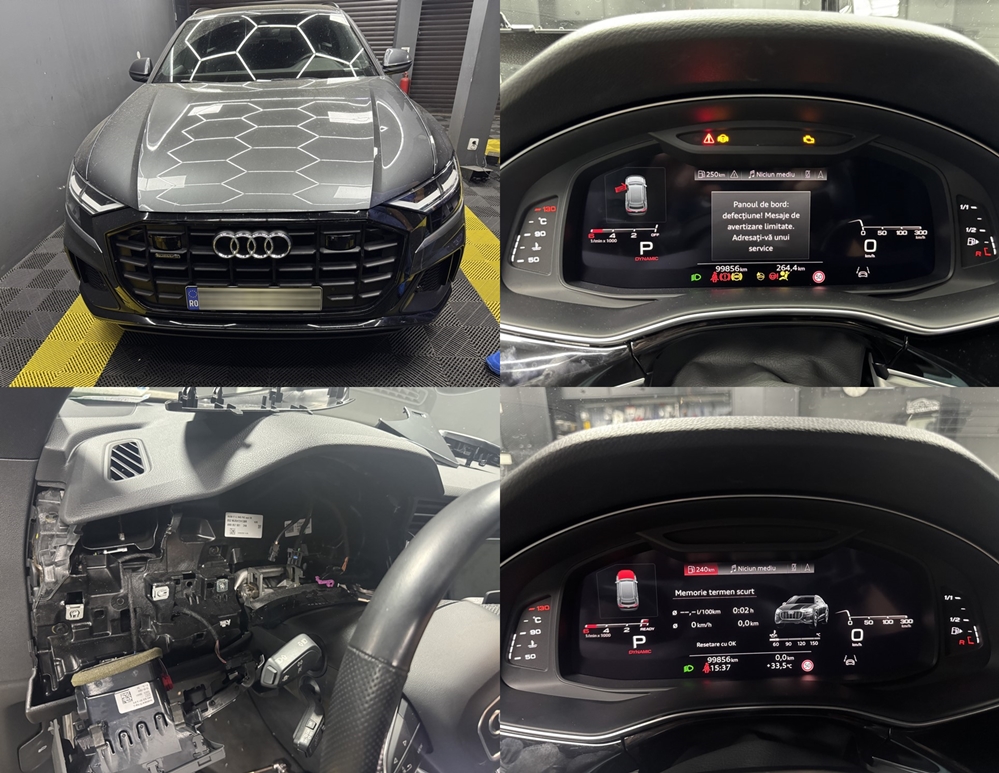 Instalare - Reparatie Ceasuri Digitale Defecte Audi Q8 2020 Defectiune Panoul De Bord Cod Eroare B2000 41 B2000 49 B2000 96