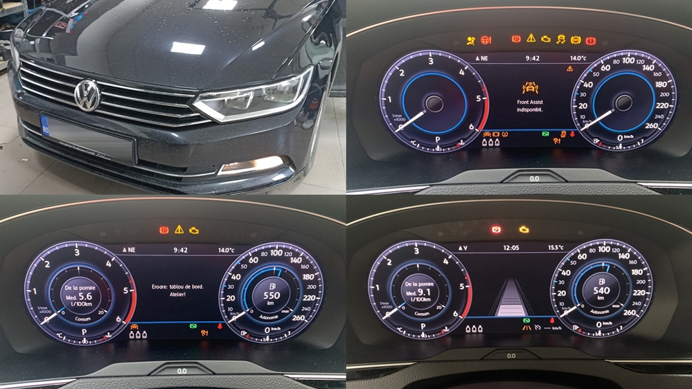 Instalare - VW Passat B8 2017 Reparatie Ceasuri Digitale Virtual Cockpit Front Assist Indisponibil Eroare Tablou De Bord
