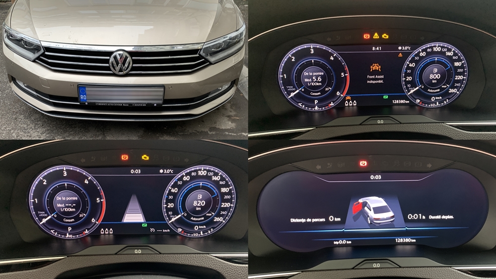 Poza - VW Passat B8 2016 Reparatie Eroare Ceasuri Digitale Tablou De Bord Atelier Front Assist Indisponibil