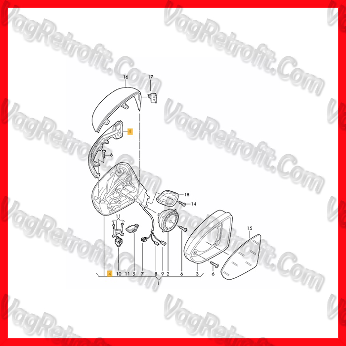 Poza 3 - Semnal Oglinda Dreapta Original VW Arteon Passat B8 3G