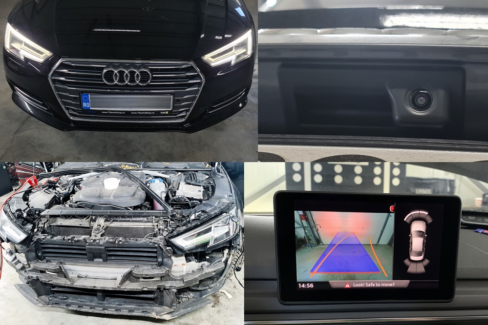 Instalare - Instalare Camera Spate Marsarier+Port USB Activare Apple Carplay Android+Auto Autohold+Senzori Parcare Fata Audi A4 B9 2017