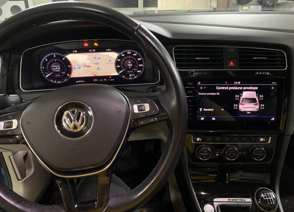 Montare 12 - VW Golf 7 VII 2016 Instalare Senzori Presiune Anvelope TPMS Virtual Cockpit AID Navigatie MIB 2.5