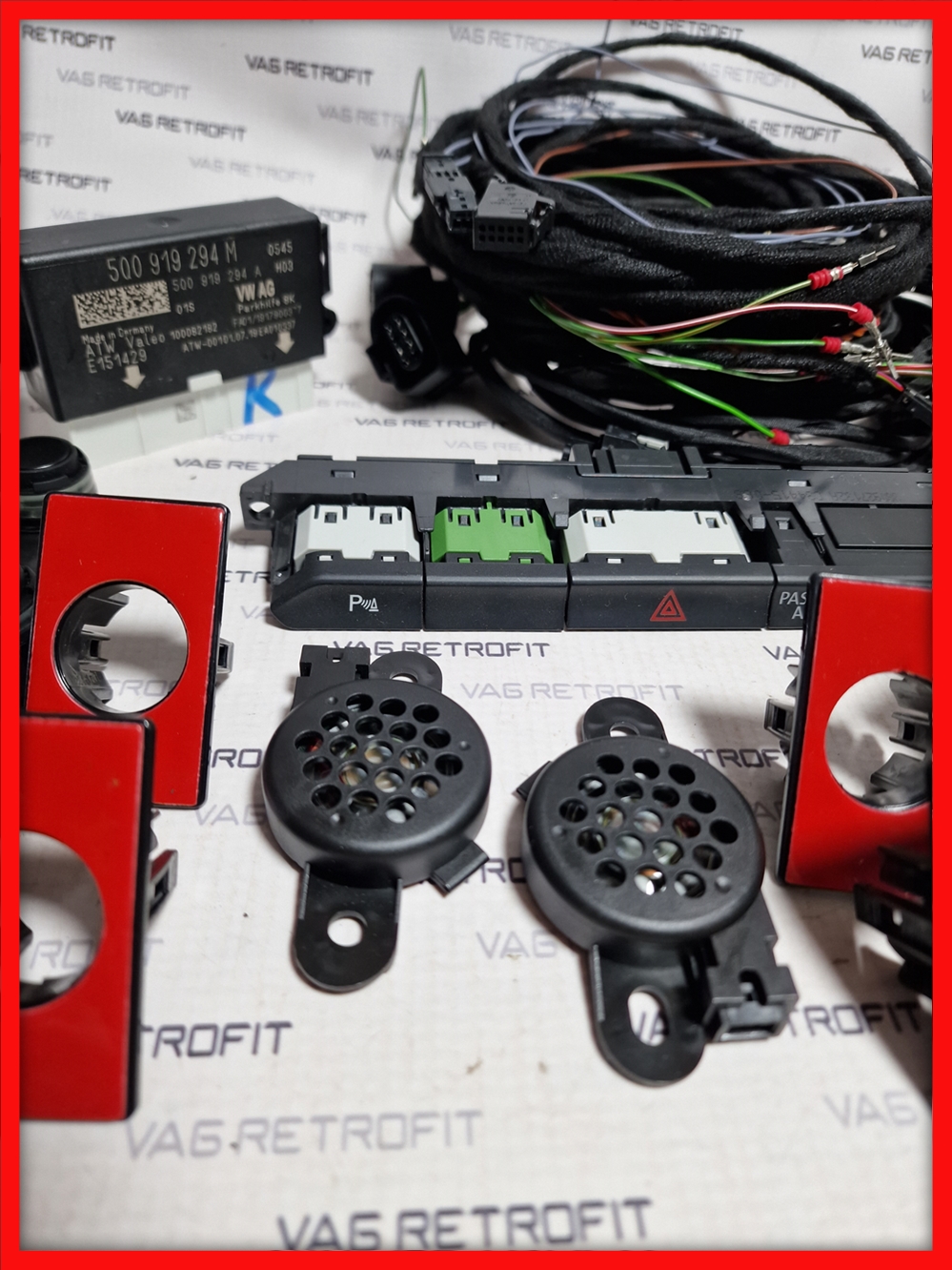 Poza 4 - Set Instalare Senzori Parcare Fata Spate Originali VW Arteon Park Pilot 