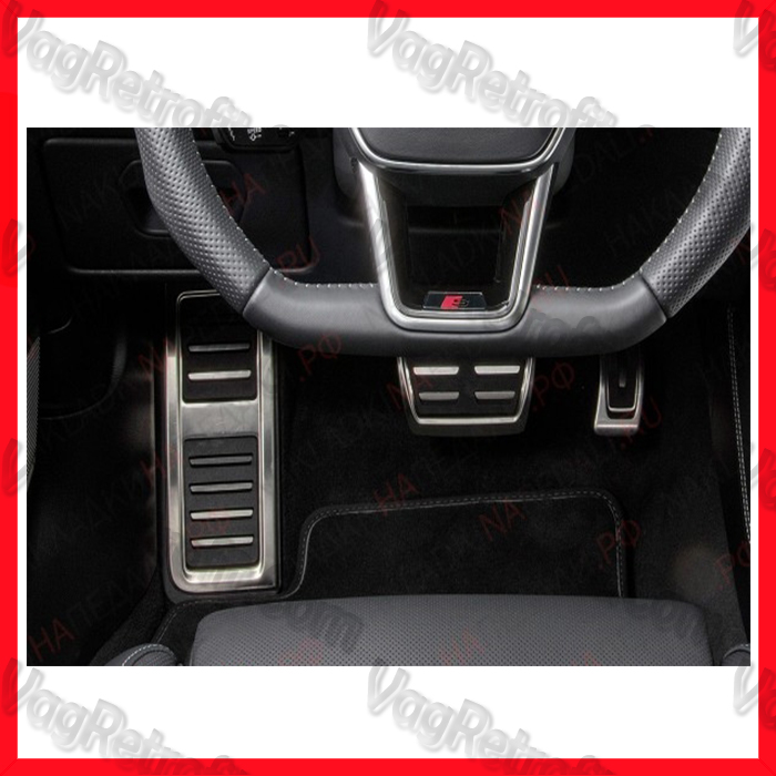 Poza 3 - Set Pedale Sport Aluminiu Inox Capace Pedale Sport Audi A6 C8 A7 4K RS S