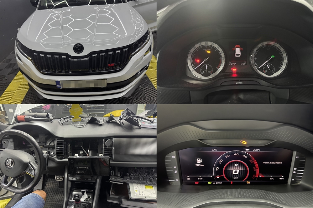 Instalare - Skoda Kodiaq 2019 Instalare Ceasuri Bord Digitale Virtual Cockpit AID LED