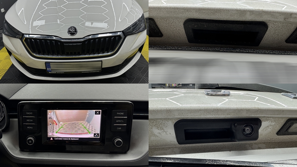 Instalare - Skoda Scala 2023 Instalare Camera Video Spate Marsarier Originala Stagging Cornering 