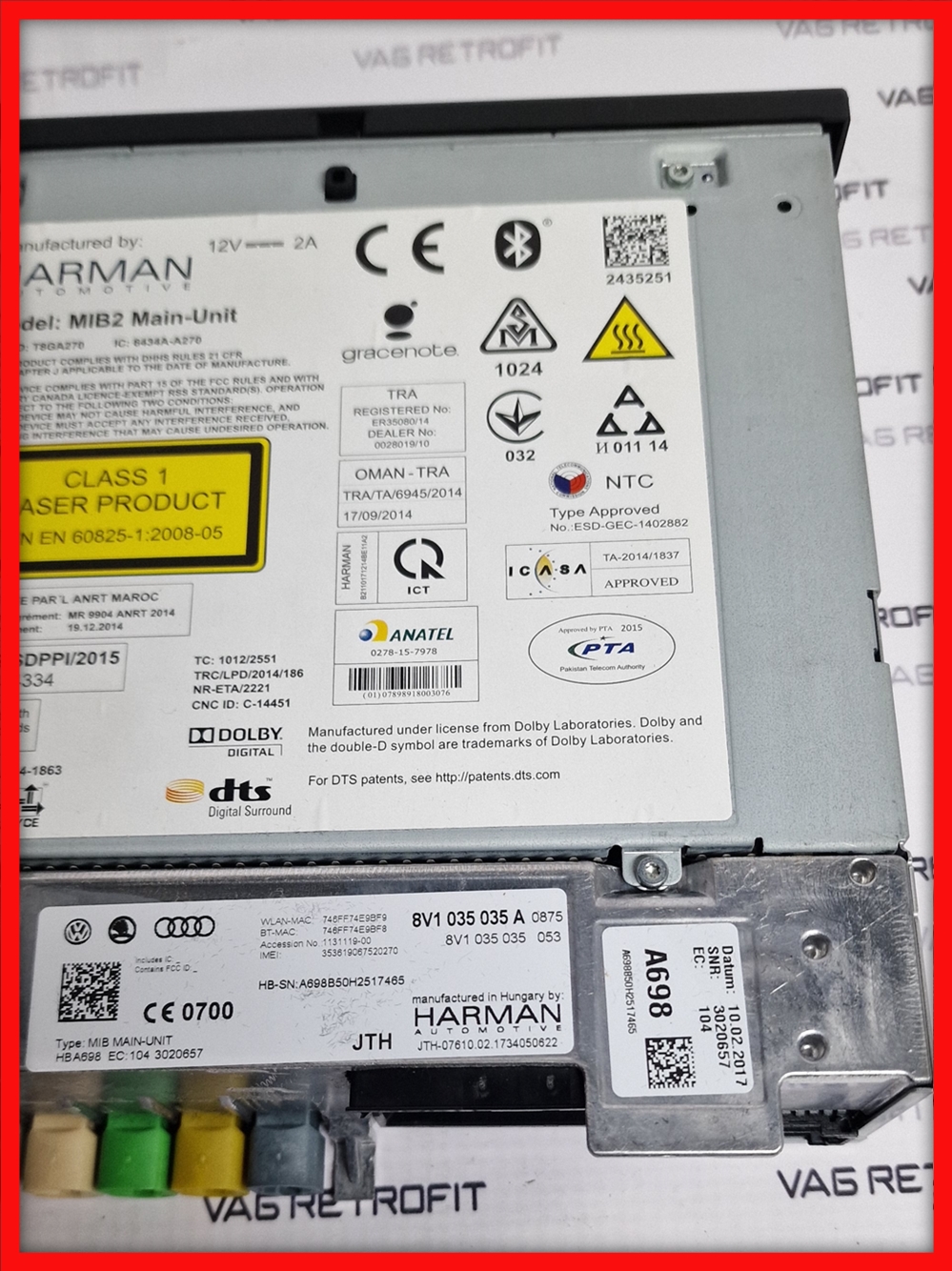 Poza 4 - Unitate Multimedia Navigatie Harman Audi A3 8V Q2 MMI MIB2 8V1035035A / 8V1 035 035 A Poza 4 - Unitate Multimedia Navigatie Harman Audi A3 8V Q2 MMI MIB2 8V1035035A / 8V1 035 035 A