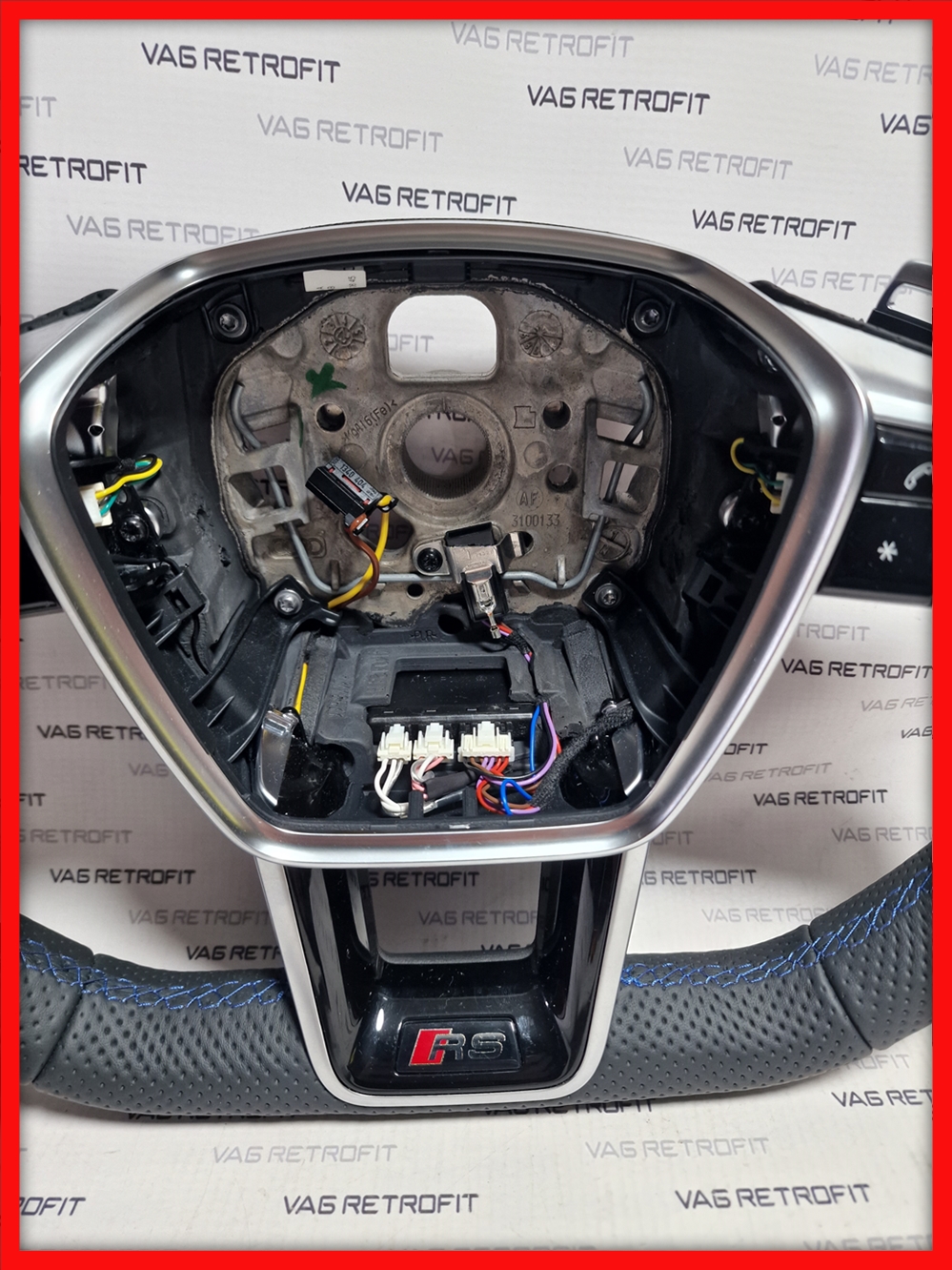 Poza 6 - Volan Audi RS S Sport Piele Perforata Full Audi E Tron A6 C8 A7 C8 Q5 SQ5 A4 B9 A5