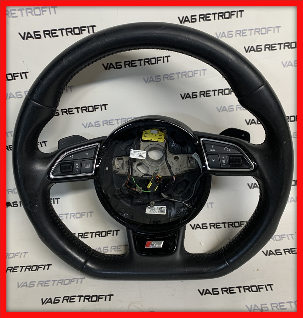 Poza 3 - Volan Audi S Line Padele Piele Perforata A1 A3 A4 A5 A6 A7 A8 Q5 Q7 Volan Sport Audi S Line