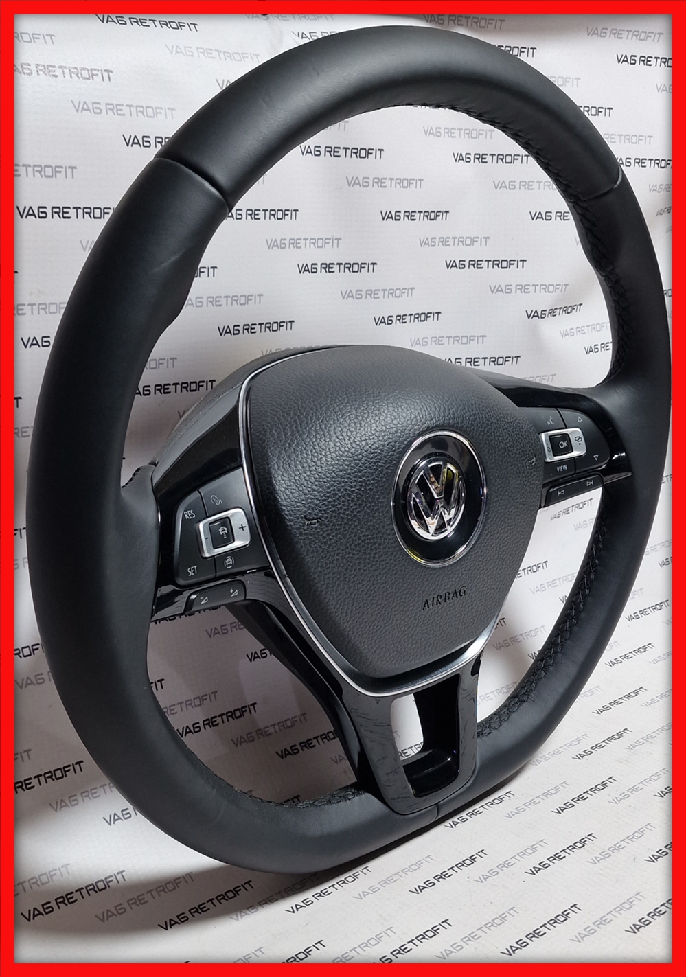 Poza 2 - Volan Piele Cu Comenzi Pilot Automat Tempomat Cruise Control VW Tiguan 2 AD1 Original 