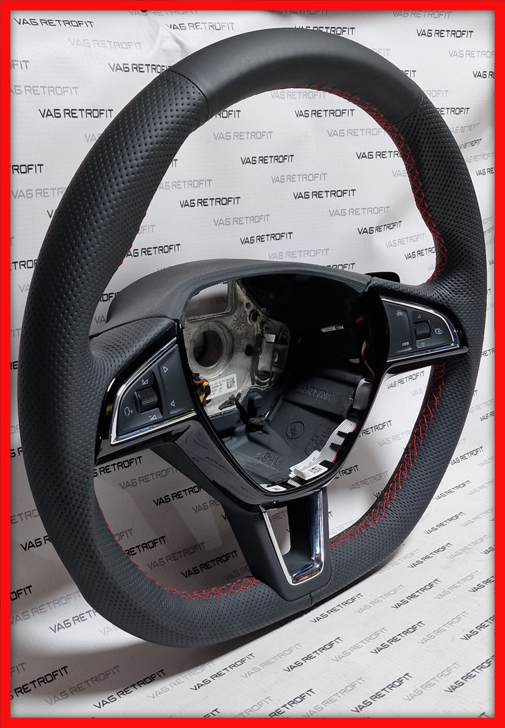 Poza 3 - Volan Skoda RS VRS Sport Incalzit Cu Padele Octavia Superb Karoq Kodiaq Fabia 