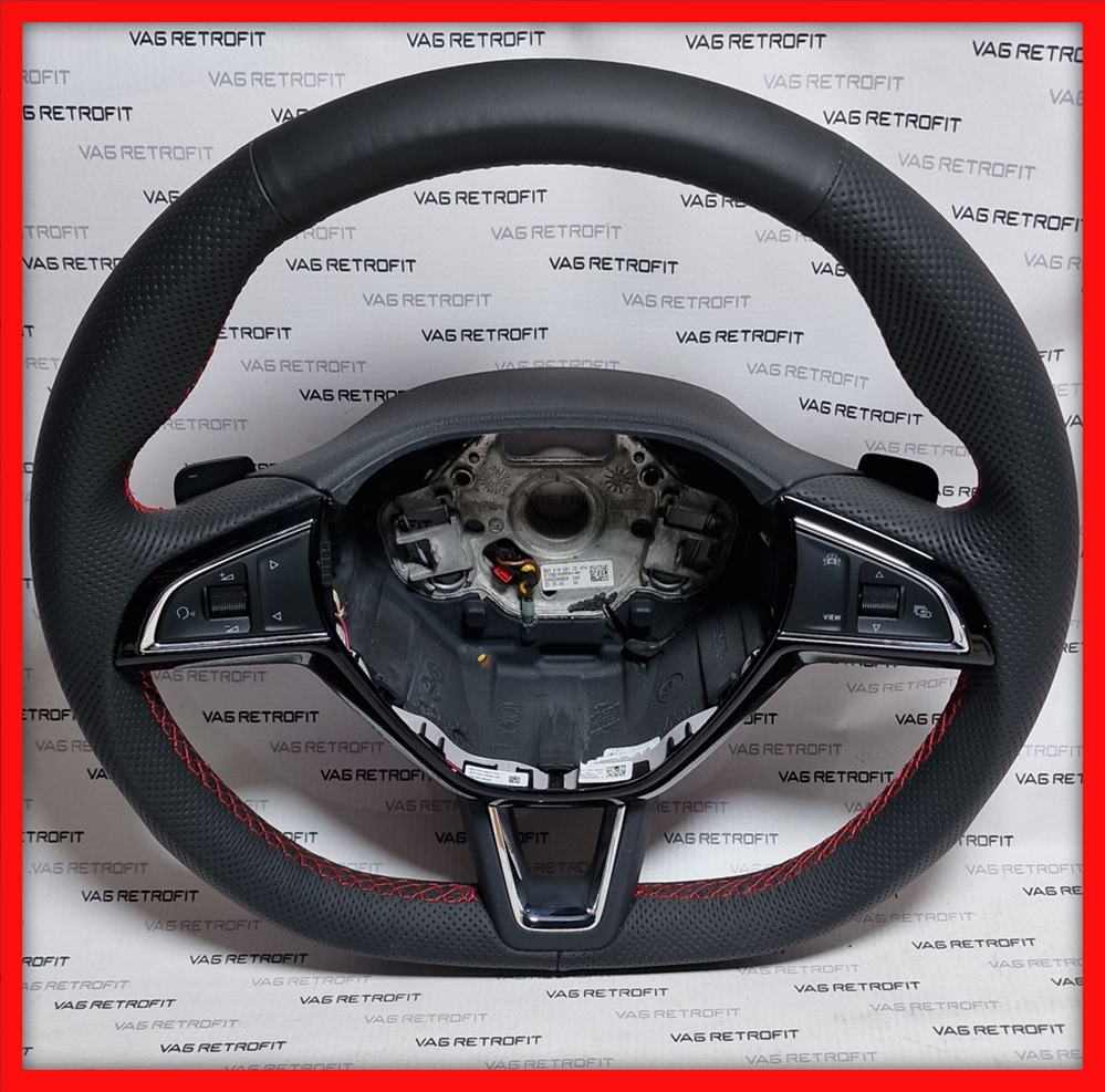 Poza 6 - Volan Skoda RS VRS Sport Incalzit Cu Padele Octavia Superb Karoq Kodiaq Fabia 