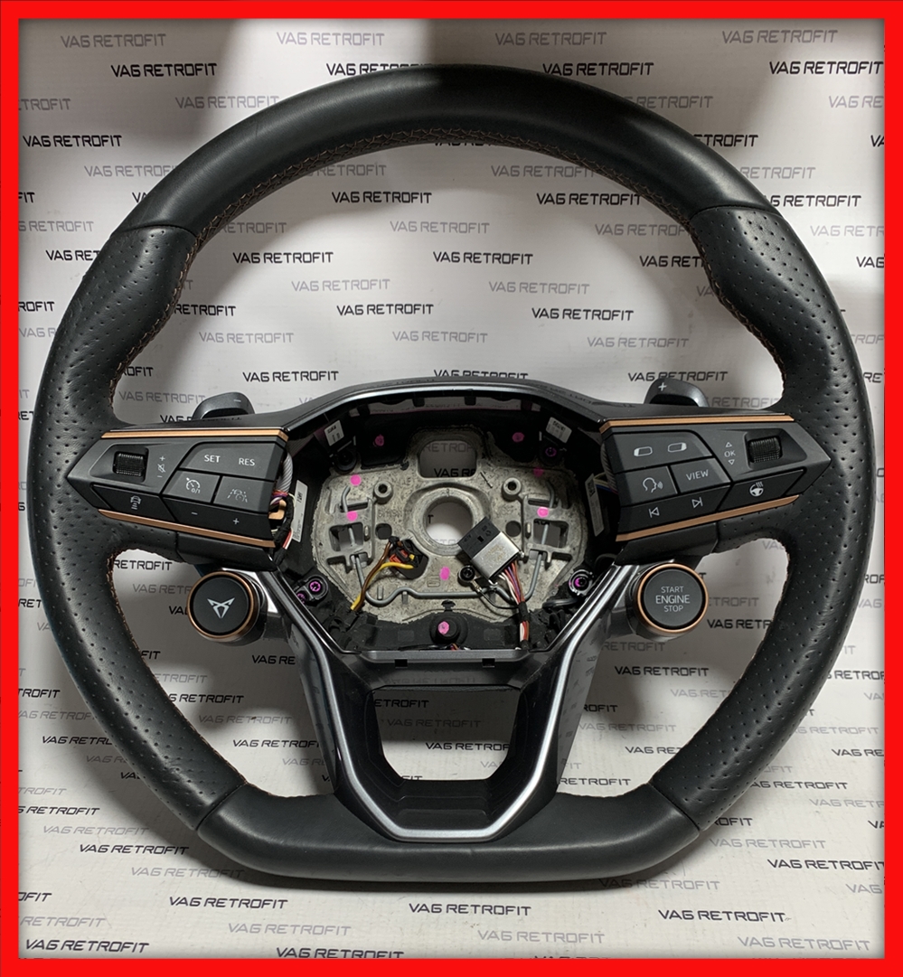 Poza 2 - Volan Sport Piele Perforata Cupra Formentor Seat Leon Ateca Buton Start Stop Cupra Mode