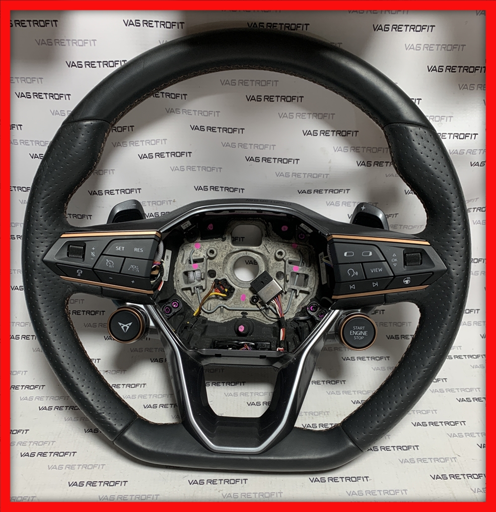 Poza 3 - Volan Sport Piele Perforata Cupra Formentor Seat Leon Ateca Buton Start Stop Cupra Mode