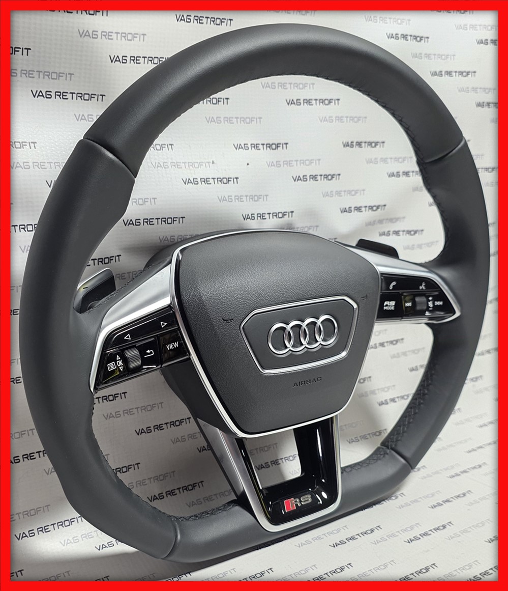 Poza 2 - Volan Sport Piele RS S line Audi A6 C8 A8 D5 A7 4K Q5 Q7 Q8 E tron